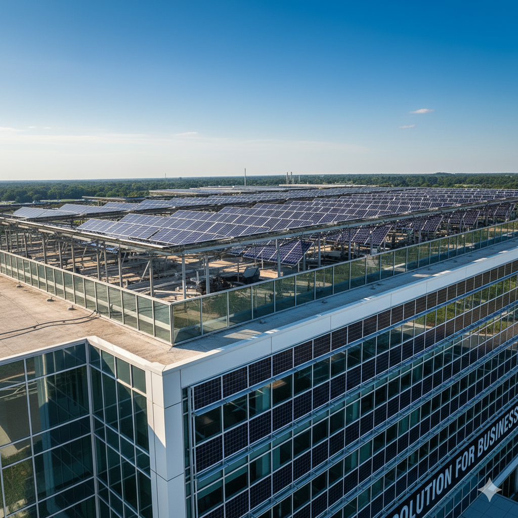 Commercial solar installation project